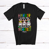 MacnyStore - Personalized Hangin' With My Baseball Bunnies; Amazing Easter Custom Name Bunny Sport Player T-Shirt