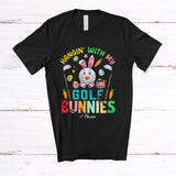 MacnyStore - Personalized Hangin' With My Golf Bunnies; Joyful Easter Bunny Custom Name Sport Player T-Shirt