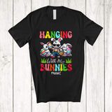 MacnyStore - Personalized Hanging With My Bunnies; Amazing Easter Custom Name Three Bunnies; Eggs Hunt T-Shirt
