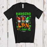 MacnyStore - Personalized Hanging With My LPN Crew; Proud St. Patrick's Day Three Gnomes; Custom Name Nurse T-Shirt