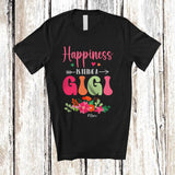 MacnyStore - Personalized Happiness Is Being A Gigi; Amazing Mother's Day Flowers Floral; Custom Name Family T-Shirt