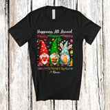 MacnyStore - Personalized Happiness; Lovely Valentine Saint Patrick's Day Easter Custom Name Gnomes T-Shirt