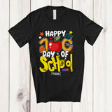 MacnyStore - Personalized Happy 100th Day of School; Adorable Pencil; Custom Name Teacher Student T-Shirt