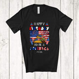 MacnyStore - Personalized Happy Birthday America; Lovely 4th Of July Custom Name Taco; Patriotic T-Shirt