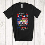 MacnyStore - Personalized Happy Birthday America; Lovely 4th Of July Custom Name Tequila; Drinking Patriotic T-Shirt