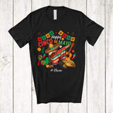 MacnyStore - Personalized Happy Cinco de Mayo; Joyful Custom Name Fiesta Mexican Dabbing; Mexican Group T-Shirt