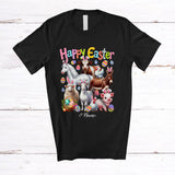 MacnyStore - Personalized Happy Easter; Adorable Cow Sheep; Custom Name Farm Animal; Egg Hunting T-Shirt