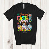 MacnyStore - Personalized Happy Easter; Adorable Custom Name Bunny Beagle Owner; Egg Hunt T-Shirt