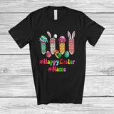 MacnyStore - Personalized Happy Easter; Amazing Easter Four Pencil Bunny Eggs; Custom Name Students Teacher T-Shirt