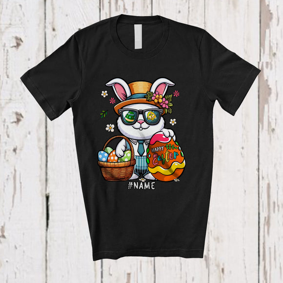 MacnyStore - Personalized Happy Easter; Awesome Easter Custom Name Bunny Hunting Eggs; Family Group T-Shirt