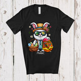 MacnyStore - Personalized Happy Easter; Awesome Easter Custom Name Bunny Hunting Eggs; Family Group T-Shirt