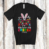 MacnyStore - Personalized Happy Easter; Lovely Easter Bunny Video Game Controller; Custom Name Gamer T-Shirt