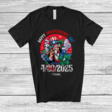 MacnyStore - Personalized Happy Independence Day 2025; Proud 4th Of July Uncle Sam; Custom Name Smoking T-Shirt