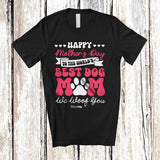 MacnyStore - Personalized Happy Mother's Day World's Best Dog Mom; Amazing Custom Name Paws Family T-Shirt