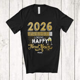 MacnyStore - Personalized Happy New Year 2026 Loading; Amusing Custom Name Family Friends; Fireworks T-Shirt