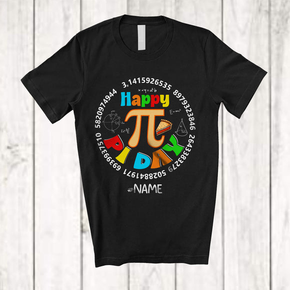 MacnyStore - Personalized Happy Pie Pi Day; Lovely Pi Day Pie; Custom Name Math Student Teacher T-Shirt