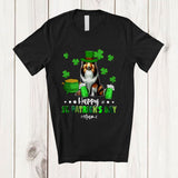 MacnyStore - Personalized Happy St. Patrick's Day; Joyful Custom Name Shelties Drinking Beer; Drunker T-Shirt