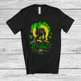 MacnyStore - Personalized Happy St. Patrick's Day; Lovely Custom Name English Mastiff Dog; Horseshoe T-Shirt