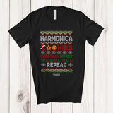 MacnyStore - Personalized Harmonica Cookies Christmas Movies; Joyful Sweater Custom Name Musician Music Player T-Shirt