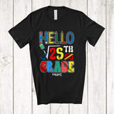 MacnyStore - Personalized Hello 5th Grade; Amazing Back To School Square of 25 Custom Name Math Teacher T-Shirt