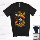 MacnyStore - Personalized Hello Fall; Lovely Thanksgiving Tree Pilgrim Hamster; Custom Name Animal Lover T-Shirt