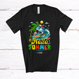 MacnyStore - Personalized Hello Summer; Amazing Summer Vacation Custom Name Shark; Beach Family T-Shirt