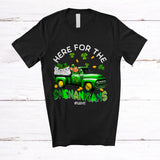 MacnyStore - Personalized Here For Shenanigans; Lovely St. Patrick's Day Leprechaun Truck; Custom Name Cat T-Shirt