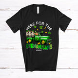 MacnyStore - Personalized Here For Shenanigans; Lovely St. Patrick's Day Leprechaun Truck; Custom Name Sheep T-Shirt