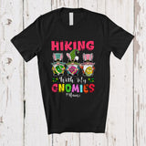 MacnyStore - Personalized Hiking With My Gnomies; Awesome Easter Custom Name Three Bunny Gnomes T-Shirt