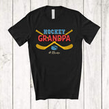 MacnyStore - Personalized Hockey Grandpa; Joyful Father's Day Custom Name Grandpa; Hockey Player Family T-Shirt