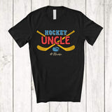 MacnyStore - Personalized Hockey Uncle; Joyful Father's Day Custom Name Uncle; Hockey Player Family T-Shirt