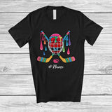 MacnyStore - Personalized Hockey; Colorful Drip Hockey Equipment; Custom Name Boys Girls Player Team T-Shirt