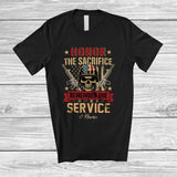 MacnyStore - Personalized Honor The Sacrifice; Proud 4th Of July US Flag Veteran Skull; Custom Name Patriotic T-Shirt
