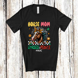 MacnyStore - Personalized Horse Mom; Joyful Mother's Day Flowers Custom Name Horse Farmer; Family T-Shirt