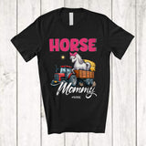 MacnyStore - Personalized Horse Mommy; Humorous Mother's Day Horse On Trailer Tractor; Custom Name Farmer T-Shirt