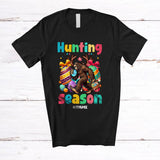 MacnyStore - Personalized Hunting Season; Humorous Easter Bigfoot Hunting Eggs; Custom Name Family T-Shirt