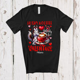 MacnyStore - Personalized Husky And Coffee Only For Valentine; Lovely Custom Name Single; Animal T-Shirt