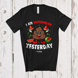 MacnyStore - Personalized I Ate Watermelon Yesterday; Sarcastic Halloween Poop; Custom Name Vegan Family T-Shirt