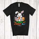 MacnyStore - Personalized I Don't Carrot All; Joyful Easter Bunny Eating Carrot; Custom Name Egg Hunt T-Shirt