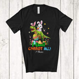 MacnyStore - Personalized I Don't Carrot All; Joyful Easter Bunny Riding T-Rex; Custom Name Egg Hunt T-Shirt