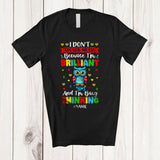 MacnyStore - Personalized I Don't Speak Much Brilliant; Joyful Autism Awareness Custom Name Autistic Owl T-Shirt