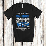 MacnyStore - Personalized I Have A Daughters Scottish Wife; Amazing Father's Day Vintage; Custom Name Husband T-Shirt