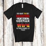 MacnyStore - Personalized I Have Two Daughters German Wife; Amazing Father's Day Vintage; Custom Name Husband T-Shirt