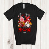 MacnyStore - Personalized I Love Being Mom; Fantastic Valentine Plaid Couple Gnomes; Custom Name Family T-Shirt