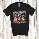 MacnyStore - Personalized I Love Dachshunds More Than People; Floral Mother's Day Leopard Custom Name Owner T-Shirt