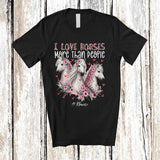 MacnyStore - Personalized I Love Horses More Than People; Floral Mother's Day Leopard Custom Name Farmer T-Shirt