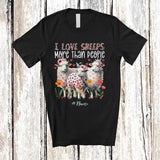 MacnyStore - Personalized I Love Sheeps More Than People; Floral Mother's Day Leopard Custom Name Farmer T-Shirt