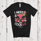 MacnyStore - Personalized I Need A Huge COCKtail; Sarcastic Custom Name Adult Joke; Drinking Drunker T-Shirt