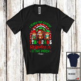 MacnyStore - Personalized I Teach The Cutest 7th Grade Reindeers; Joyful Christmas Rainbow; Custom Name Teacher T-Shirt