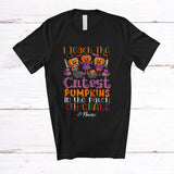 MacnyStore - Personalized I Teach The Cutest Pumpkins 4th Grade; Amusing Halloween Custom Name Teacher T-Shirt